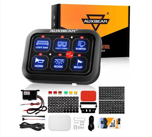 SINGLE SERIES 6 GANG LED SWITCH PANEL,OFF ROAD LIGHT CONTROLLER