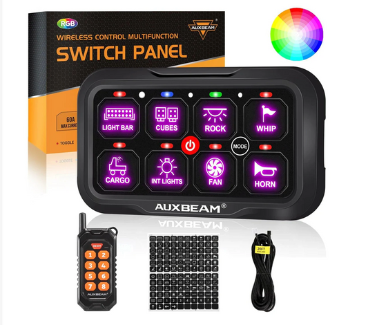 RC SERIES RC-800 RGB SWITCH PANEL WITH REMOTE CONTROL, TOGGLE/ MOMENTARY/ PULSED MODE SUPPORTED