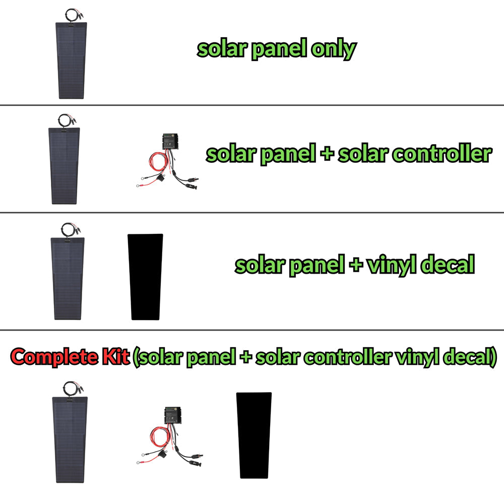 Ford Ranger T6 PX(2015–2022) Lensun 50W Bonnet Flexible Solar Panel